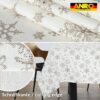 Weihnachtstischdecke Stofftischdecke Tischwäsche abwaschbar Tischtuch Baumwolle Polyester Weihnachten Schneeflocken