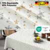 Weihnachtstischdecke Stofftischdecke Tischwäsche abwaschbar Tischtuch Baumwolle Polyester Weihnachten Sterne