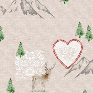 Weihnachtstischdecke Stofftischdecke Tischwäsche abwaschbar Tischtuch Baumwolle Polyester Weihnachten Berge