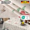 Weihnachtstischdecke Stofftischdecke Tischwäsche abwaschbar Tischtuch Baumwolle Polyester Weihnachten Berge