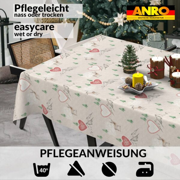 Weihnachtstischdecke Stofftischdecke Tischwäsche abwaschbar Tischtuch Baumwolle Polyester Weihnachten Berge