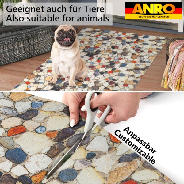 Küchenläufer Teppich Läufer Küchenteppich rutschfest abwaschbar Mosaiksteine