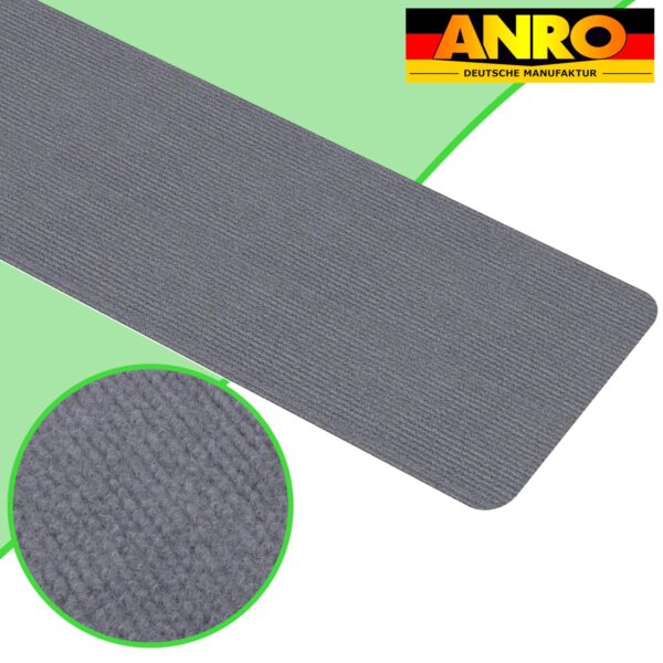 Bodenmatte selbsthaftend Teppich Antirutsch-Matte Bodenbelag rutschfest in Meterware Grau Nemesis