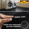 PVC Bodenbelag Vinylbodenbelag Meterware Riffelblech Tränenblechoptik Schwarz 1mm 100cm Breite Antirutschmatte