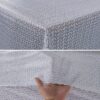 Abwaschbare Tischdecke Lace Vinyl Häkelspitze Optik Spitzentischdecken Blätterchen Silber