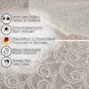 Abwaschbare Tischdecke Lace Vinyl Häkelspitze Optik Spitzentischdecken Blumen Beige
