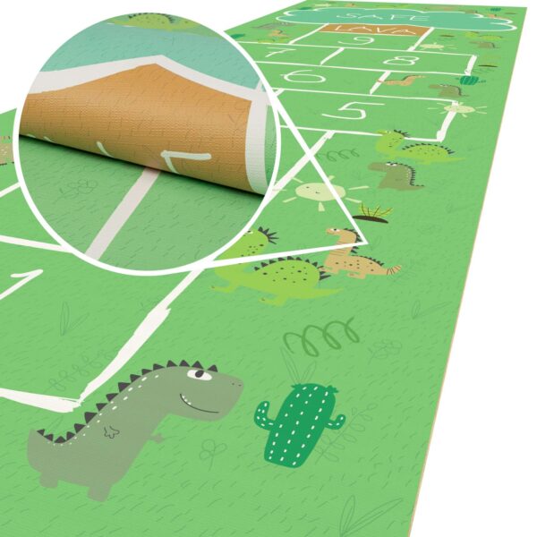Spielmatte Teppich Läufer Flur Hüpfspiel Hüpfkästchen Spielteppich abwaschbar Hinkepott 75x161cm