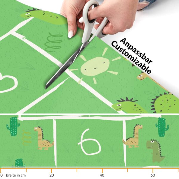 Spielmatte Teppich Läufer Flur Hüpfspiel Hüpfkästchen Spielteppich abwaschbar Hinkepott 75x161cm