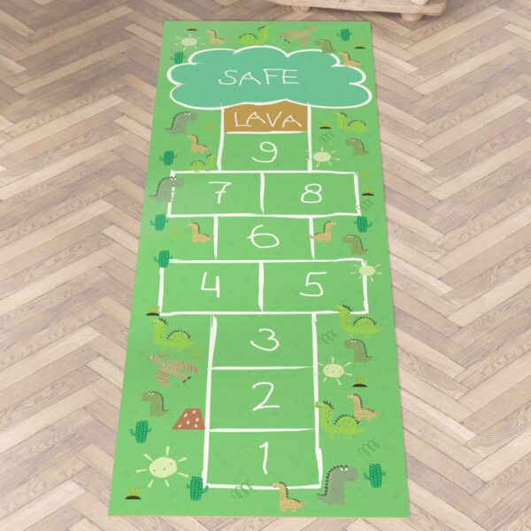 Spielmatte Teppich Läufer Flur Hüpfspiel Hüpfkästchen Spielteppich abwaschbar Himmel & Hölle 75x235cm