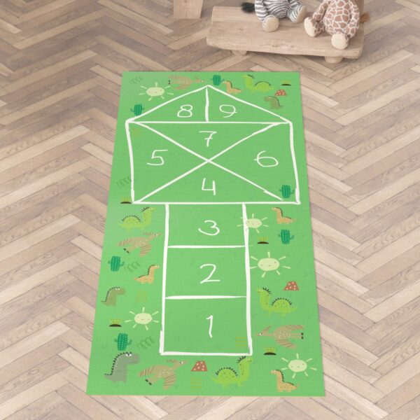 Spielmatte Teppich Läufer Flur Hüpfspiel Hüpfkästchen Spielteppich abwaschbar Briefhopse 75x194cm