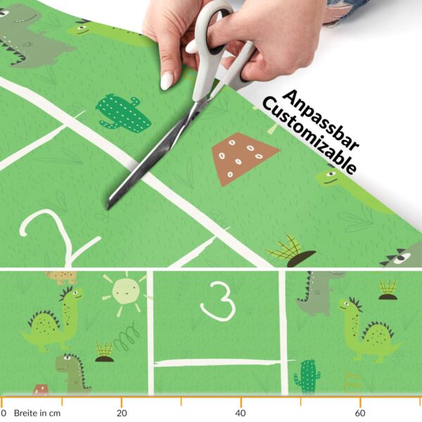 Spielmatte Teppich Läufer Flur Hüpfspiel Hüpfkästchen Spielteppich abwaschbar Briefhopse 75x194cm