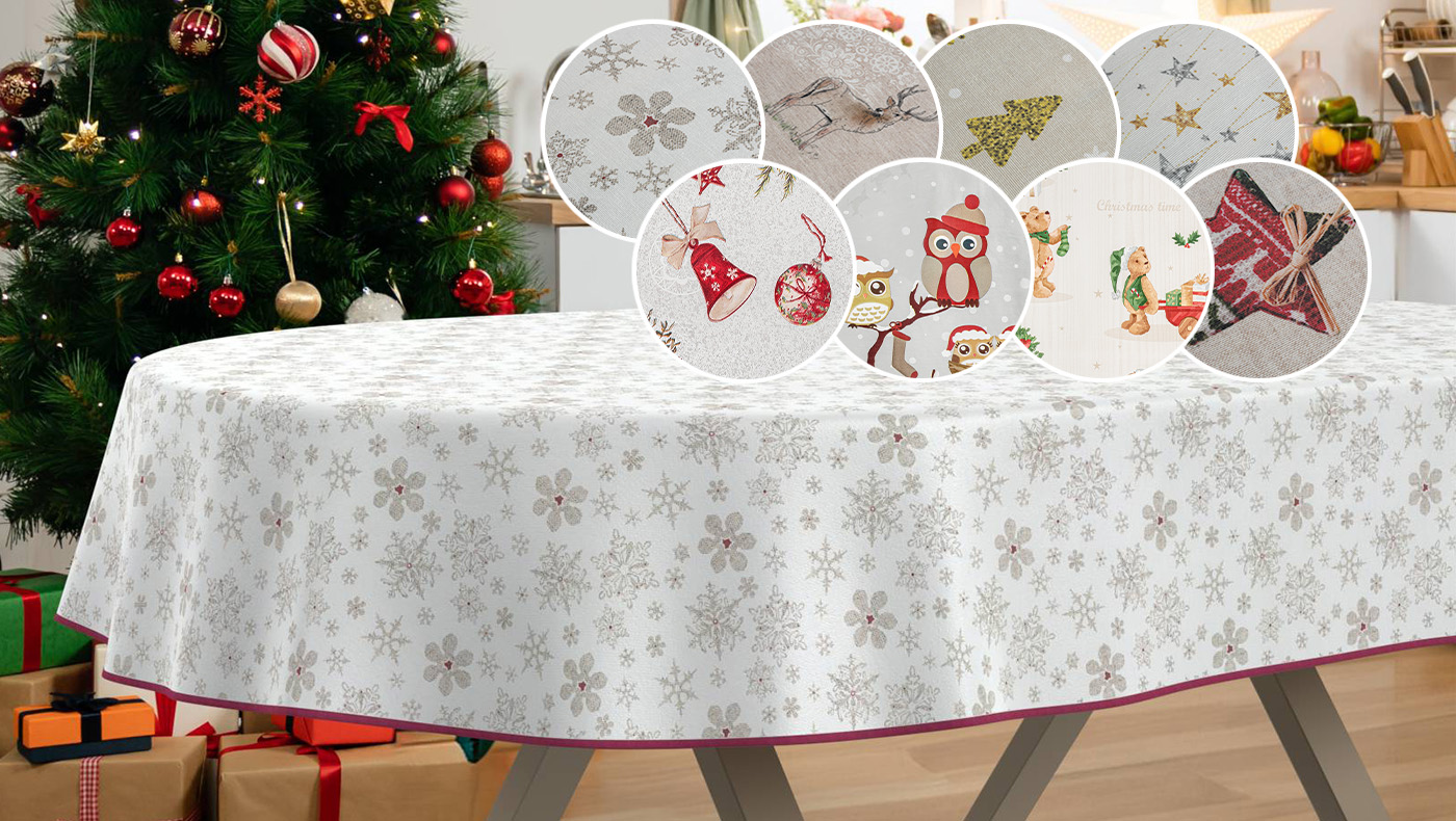Die besten Weihnachtstischdecken: Abwaschbare Stofftischdecken und Wachstuch Tischdecken für eine festliche Tischwäsche!