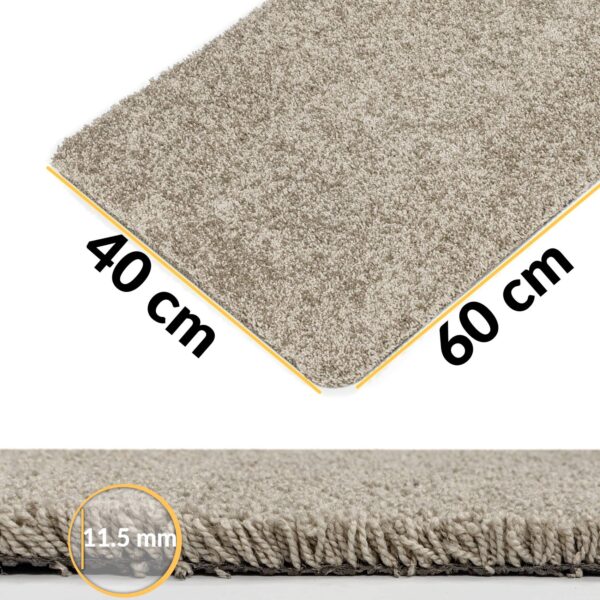 Teppich Kurzflor Prinsess Wohnzimmerteppich Flauschig Uni einfarbig Flur Läufer