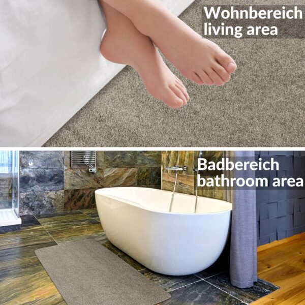 Teppich Kurzflor Prinsess Wohnzimmerteppich Flauschig Uni einfarbig Flur Läufer
