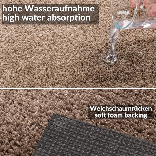 Teppich Kurzflor Prinsess Wohnzimmerteppich Flauschig Uni einfarbig Flur Läufer