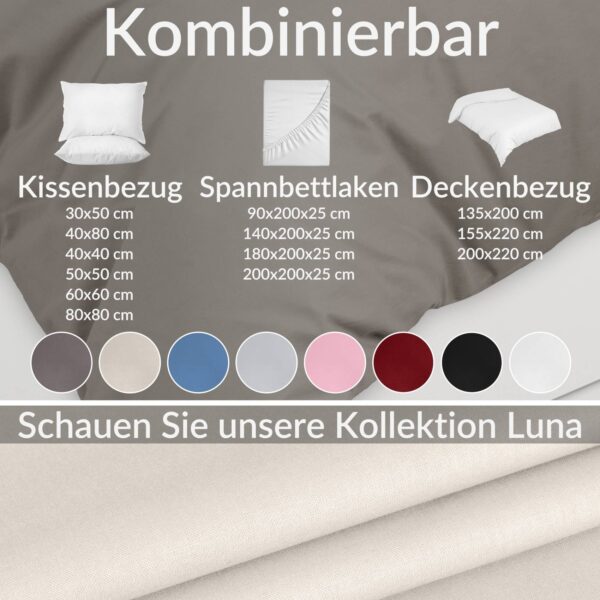 Bettbezug Bettdeckenbezug 100% Baumwolle Bettwäsche Bettdecke Beige