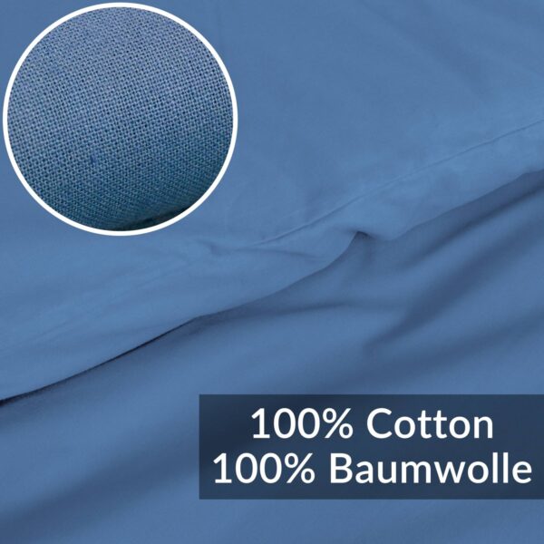 Bettbezug Bettdeckenbezug 100% Baumwolle Bettwäsche Bettdecke Blau