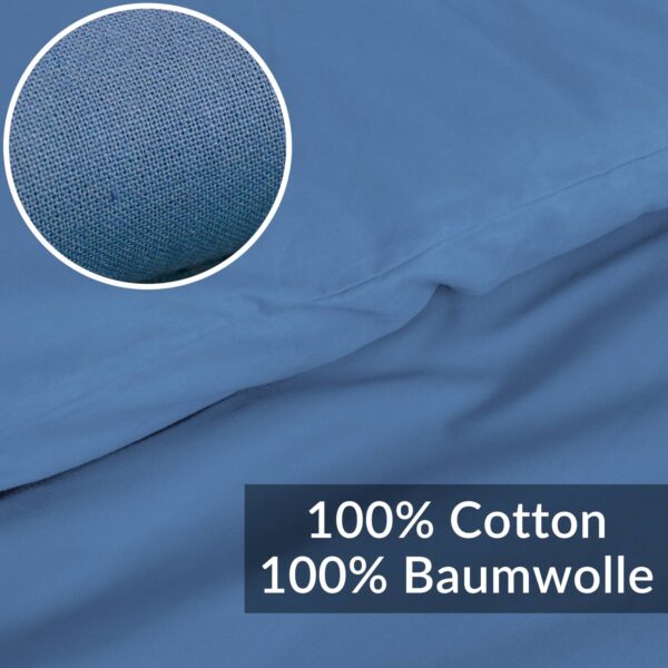 Bettbezug Bettdeckenbezug 100% Baumwolle Bettwäsche Bettdecke Blau
