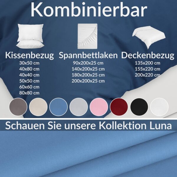 Bettbezug Bettdeckenbezug 100% Baumwolle Bettwäsche Bettdecke Blau