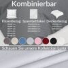 Bettbezug Bettdeckenbezug 100% Baumwolle Bettwäsche Bettdecke Hellgrau