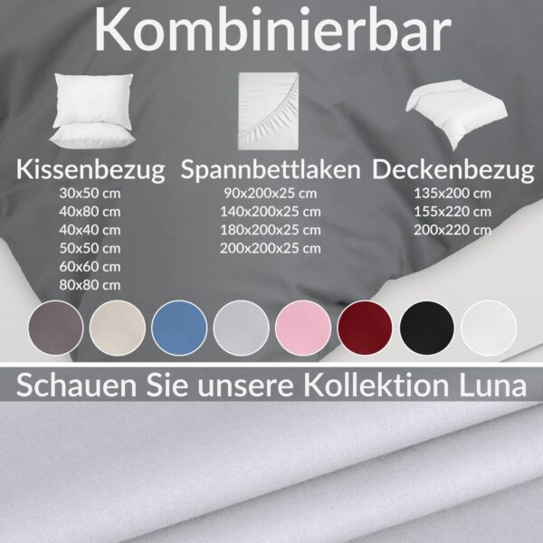 Bettbezug Bettdeckenbezug 100% Baumwolle Bettwäsche Bettdecke Hellgrau