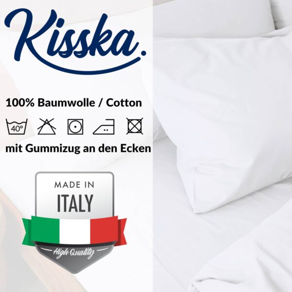 Kissenbezug Kopfkissenbezug 100% Baumwolle Kissenhülle atmungsaktiv Weiß
