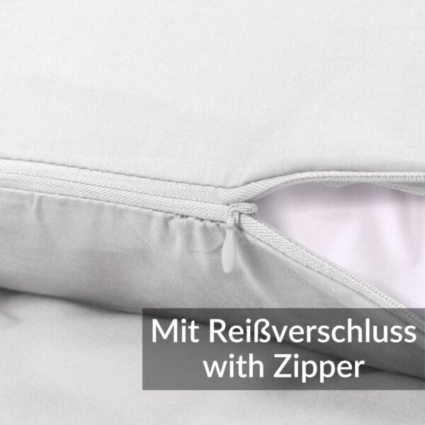 Kissenbezug Kopfkissenbezug 100% Baumwolle Kissenhülle atmungsaktiv Weiß