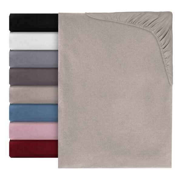 Spannbettlaken Bettlaken Spannbetttuch Spannbetttücher 4 Größen Beige