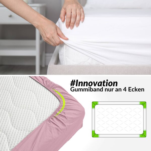 Spannbettlaken Bettlaken Spannbetttuch Spannbetttücher 4 Größen Rosa