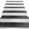 Gummi Stufenmatte mit Kantenschutz Noppen Schwarz Gummimatte Treppen außen