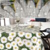 Wachstischdecke Wachstuch Tischdecke Wachstuch Meterware Tischdecke abwaschbar Gartentischdecke Kamillen