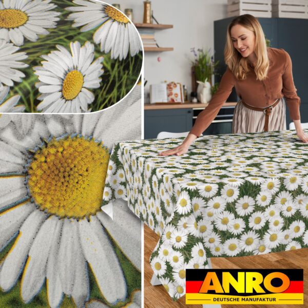 Wachstischdecke Wachstuch Tischdecke Wachstuch Meterware Tischdecke abwaschbar Gartentischdecke Kamillen