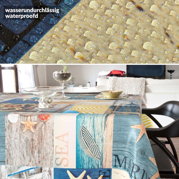 Wachstischdecke Wachstuch Tischdecke Wachstuch Meterware Tischdecke abwaschbar Gartentischdecke Maritim