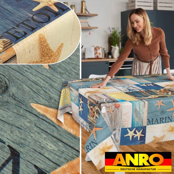 Wachstischdecke Wachstuch Tischdecke Wachstuch Meterware Tischdecke abwaschbar Gartentischdecke Maritim