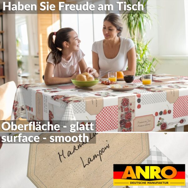 Wachstischdecke Wachstuch Tischdecke Wachstuch Meterware Tischdecke abwaschbar Gartentischdecke Erdbeeren