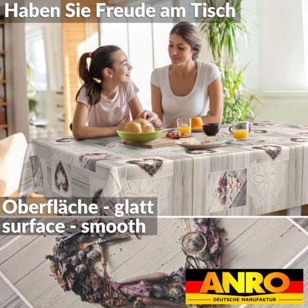 Wachstischdecke Wachstuch Tischdecke Wachstuch Meterware Tischdecke abwaschbar Gartentischdecke Holz Liebe
