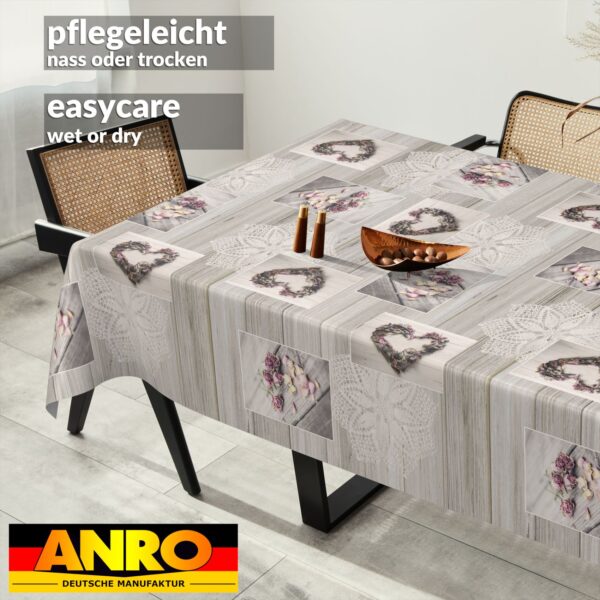 Wachstischdecke Wachstuch Tischdecke Wachstuch Meterware Tischdecke abwaschbar Gartentischdecke Holz Liebe