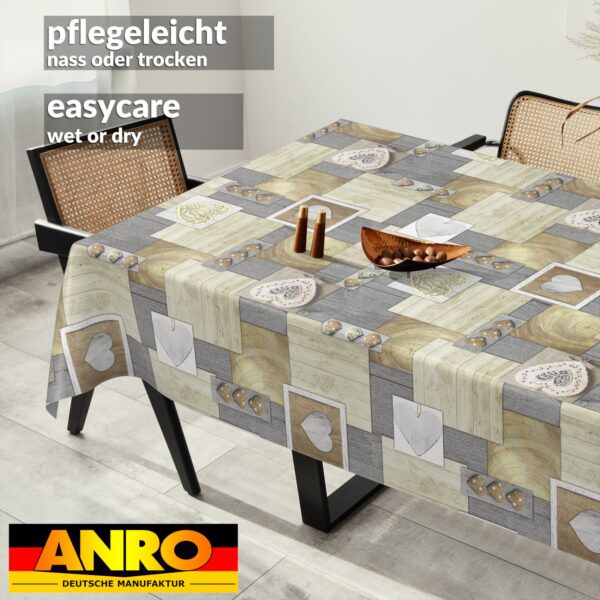 Wachstischdecke Wachstuch Tischdecke Wachstuch Meterware Tischdecke abwaschbar Gartentischdecke Holz Herz