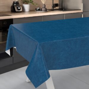 Wachstischdecke Wachstuch Tischdecke Wachstuch Meterware Tischdecke abwaschbar Gartentischdecke Marmor Blau