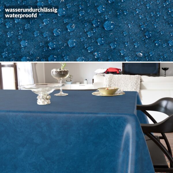 Wachstischdecke Wachstuch Tischdecke Wachstuch Meterware Tischdecke abwaschbar Gartentischdecke Marmor Blau