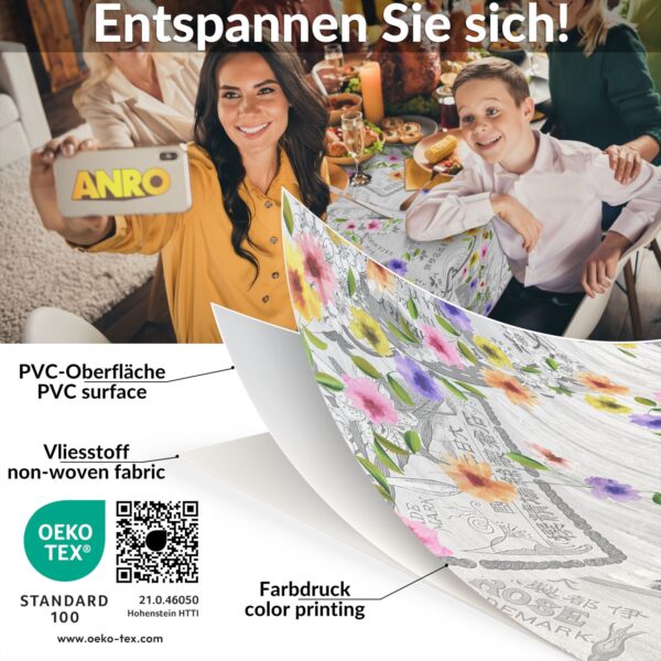 Wachstischdecke Wachstuch Tischdecke Wachstuch Meterware Tischdecke abwaschbar Gartentischdecke Postkarte