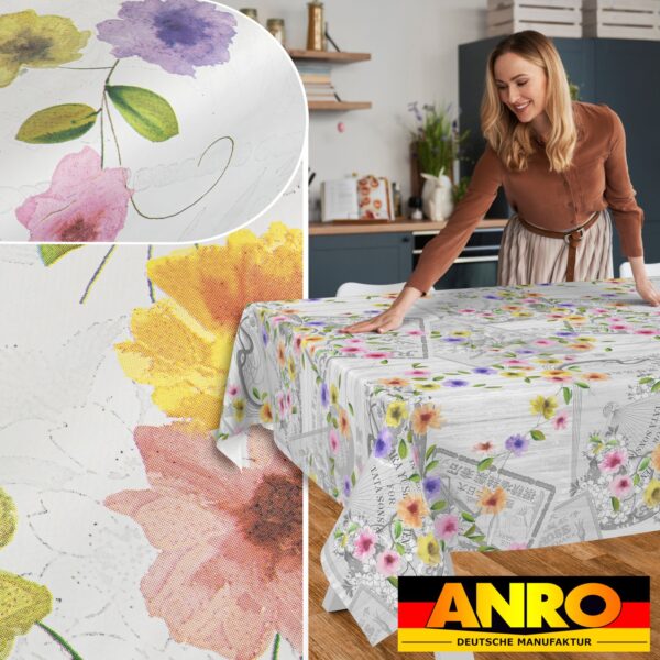 Wachstischdecke Wachstuch Tischdecke Wachstuch Meterware Tischdecke abwaschbar Gartentischdecke Postkarte