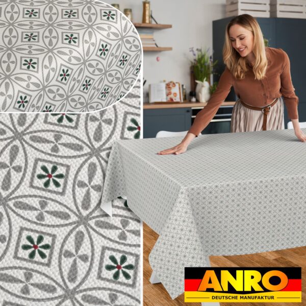 Wachstischdecke Wachstuch Tischdecke Wachstuch Meterware Tischdecke abwaschbar Gartentischdecke Italia Grau