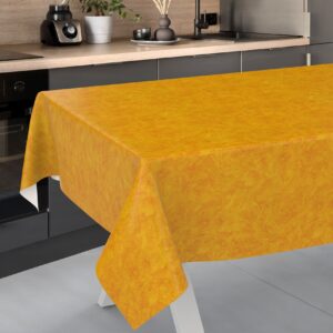 Wachstischdecke Wachstuch Tischdecke Wachstuch Meterware Tischdecke abwaschbar Gartentischdecke Marmor Orange