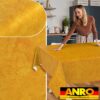 Wachstischdecke Wachstuch Tischdecke Wachstuch Meterware Tischdecke abwaschbar Gartentischdecke Marmor Orange