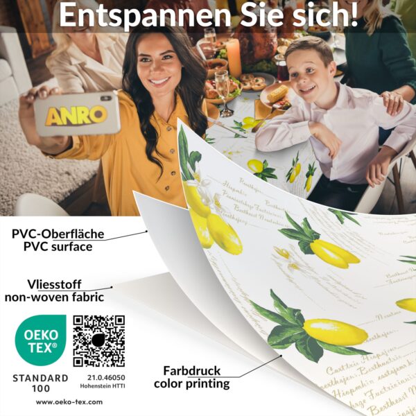 Wachstischdecke Wachstuch Tischdecke Wachstuch Meterware Tischdecke abwaschbar Gartentischdecke Zitronen