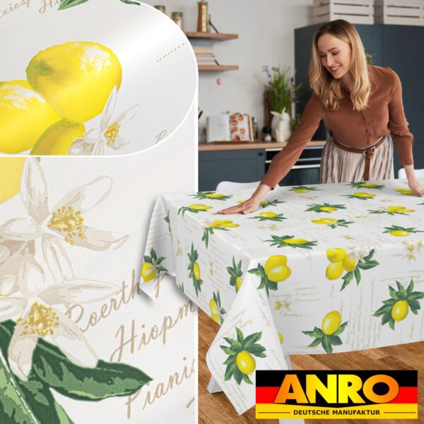 Wachstischdecke Wachstuch Tischdecke Wachstuch Meterware Tischdecke abwaschbar Gartentischdecke Zitronen