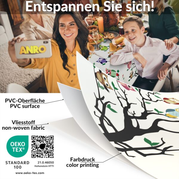 Wachstischdecke Wachstuch Tischdecke Wachstuch Meterware Tischdecke abwaschbar Gartentischdecke Eulen