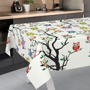 Wachstischdecke Wachstuch Tischdecke Wachstuch Meterware Tischdecke abwaschbar Gartentischdecke Eulen