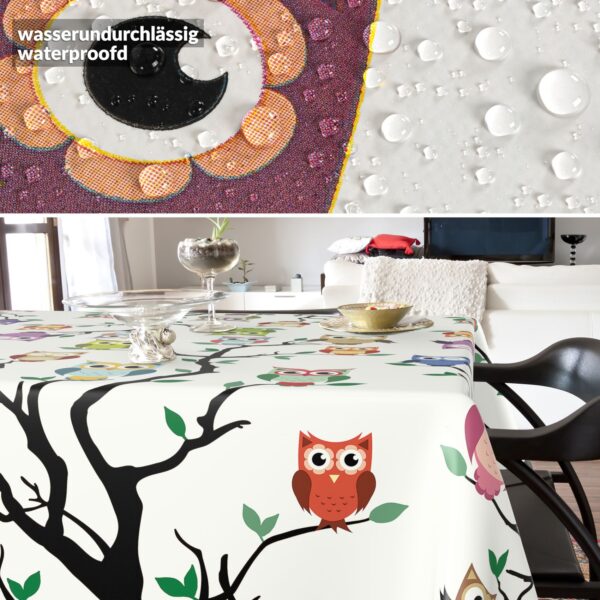 Wachstischdecke Wachstuch Tischdecke Wachstuch Meterware Tischdecke abwaschbar Gartentischdecke Eulen